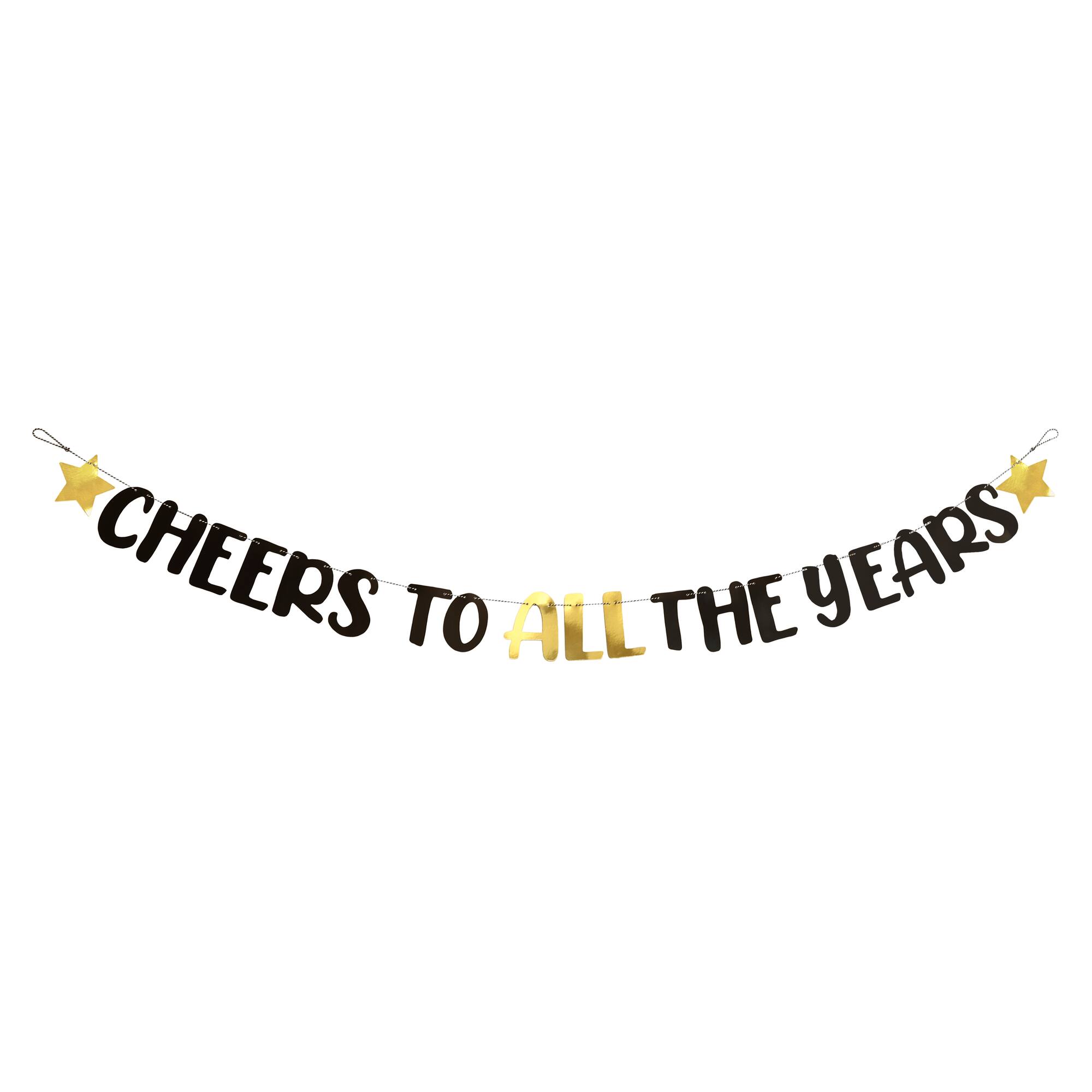 12 Pack: 6ft. Black & Gold All The Years Banner by Celebrate It™